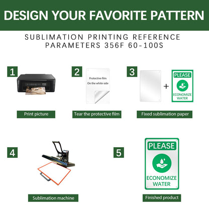 10 pcs sublimation metal sign blanks,8X12 inch sublimation sign blanks Heat Transfer blank metal sign,sublimation yard sign for Sublimation & Yard Signs