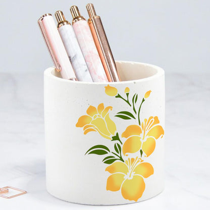 Reusable 36-Piece Flower Stencils for Painting (3x4), DIY Floral Stencils for Wood & Wall