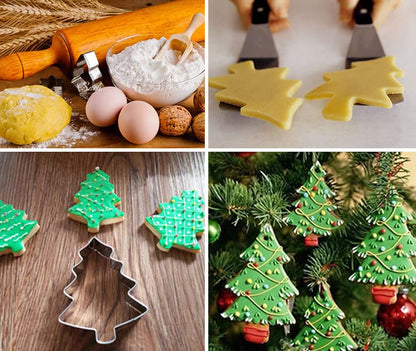 Christmas Cookie Cutter Set - 18 Piece Gingerbread Man, Snowflake, Tree, Heart, Star, Angel Shapes for Holiday Winter Baking