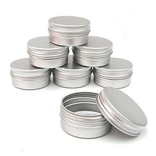 6-Packs 3 oz Screw Top Metal Tins Aluminum Tin Cans Gram Jar,90ml Empty Slip Slide Round Containers For Lip Balm,Salve,Crafts,Cosmetic,Candles,Storage Kit(90g)