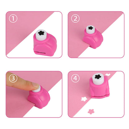 10-Piece Flower Shaped Craft Hole Punch Set for DIY Crafting, Scrapbooking, Greeting Cards, Photo Albums, and Festival Paper Projects