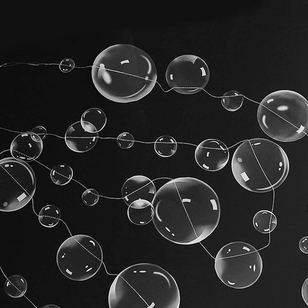 Under The Sea Party Decorations White Bubble Garlands Little Mermaid Birthday Decoration Bday Hanging Streamer Beach Banner Underwater Backdrop Kids Ocean Party Supplies