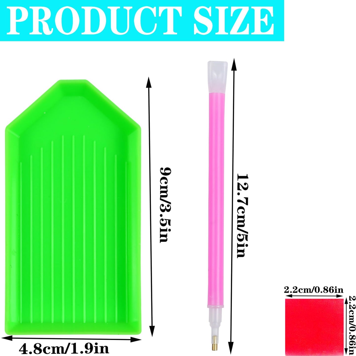 39PCS Diamond Art Painting Tools and Accessories Kits, with 12 Plastic Trays, 22pcs Glue Clay, 5 Pens, DIY Accessories