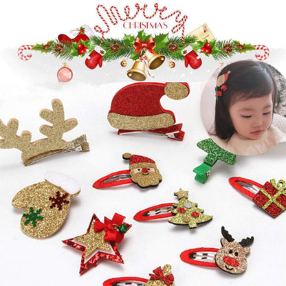 28 Pieces Christmas Felt Applique Kits Santa Christmas Bells Deer Tree Gift Boxes Non Woven Fabric Patches Stickers Badge for Hair Accessories Scrapbook Xmas Decorations