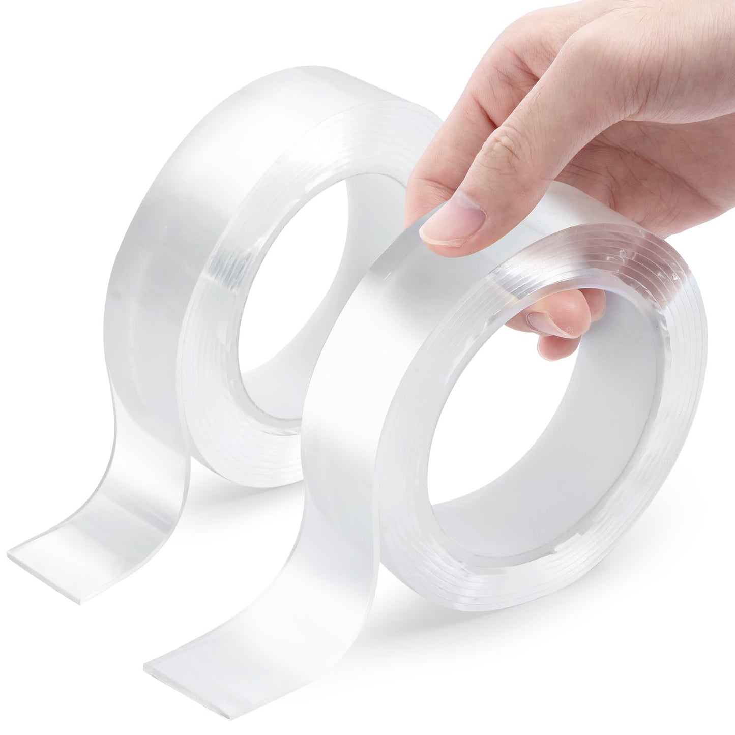 Double Sided Tape Heavy Duty 1.18 Inch x 240 Inch(20ft), Nano Double Sided Adhesive Tape, Clear Mounting Tape for Walls,Picture Hanging Adhesive Strips,Removable & Waterproof Poster Tape