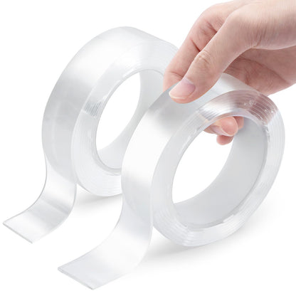 Double Sided Tape Heavy Duty 1.18 Inch x 240 Inch(20ft), Nano Double Sided Adhesive Tape, Clear Mounting Tape for Walls,Picture Hanging Adhesive Strips,Removable & Waterproof Poster Tape