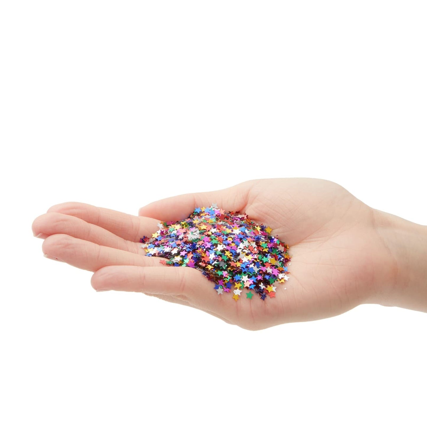 Rainbow Star Confetti for Table Decor - Metallic Foil Glitter Stars & Sequins - Rainbow Glitter Confetti for Birthday Party, Wedding & DIY Crafts