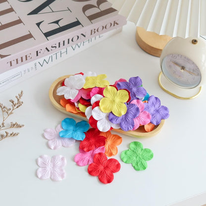 888 Artificial Flowers 50 Pcs Handmade Mulberry Paper Patch Hydrangeas Flowers 2x2 inch Mulberry Paper Flowers Scrapbooking Wedding DIY Craft (Mixed 10 Colors)