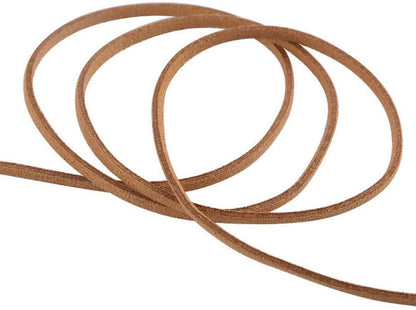 3mm x100 Yards Coffee Suede Cord Suede Lace Faux Leather Cord with Roll Spool for Bracelet Necklace Beading DIY Handmade Crafts