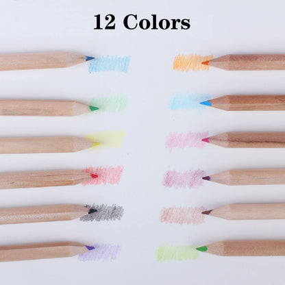 20 Packs Mini Colored Pencils with Sharpener in Tube Portable Drawing Art Cartoon Pencils for 3 Years Old and Up Kids Adults Writing Sketching Painting,12 Colors in Tube