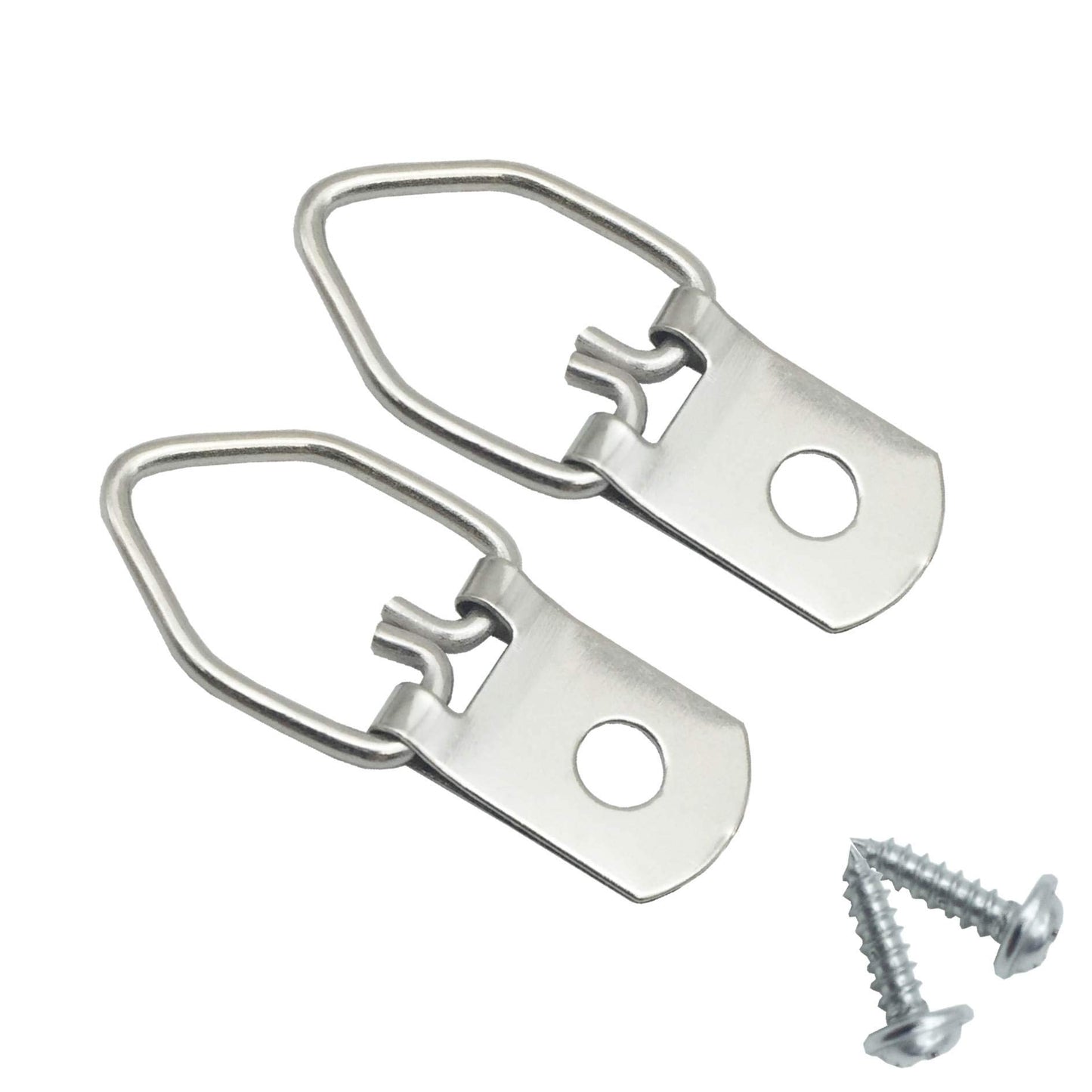 150 Pack Small D-Ring Steel Picture Hangers with Screws Picture Frames Picture Hang Solutions, for Hanging Clock Paintings Artwork Picture Frame Hook Photos