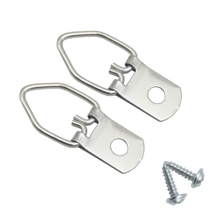 150 Pack Small D-Ring Steel Picture Hangers with Screws Picture Frames Picture Hang Solutions, for Hanging Clock Paintings Artwork Picture Frame Hook Photos