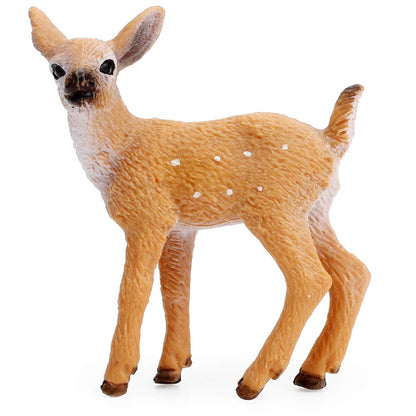 12Pcs Deer Figurines Cake Toppers, Deer Toys Figure, Small Woodland Animals Set of 12 Fawn