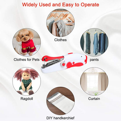 Handheld Sewing Machine, Mini Portable Electric Sewing Machine for Beginners Adult, Easy to Use and Fast Stitch Suitable for Clothes,Fabrics, Cutains,DIY Home Travel