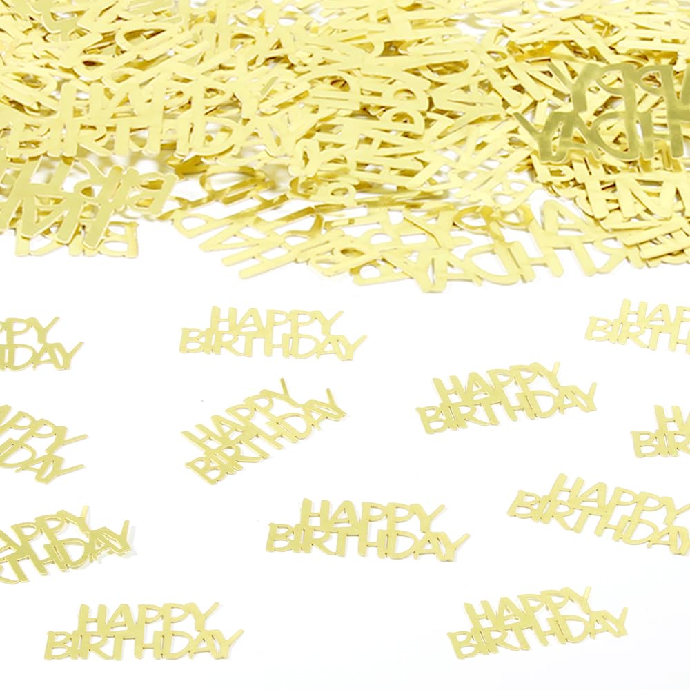 Gold Happy Birthday Confetti Birthday Party Decorations Baby/Adult Birthday Table Scatter Party Supplies 100PC