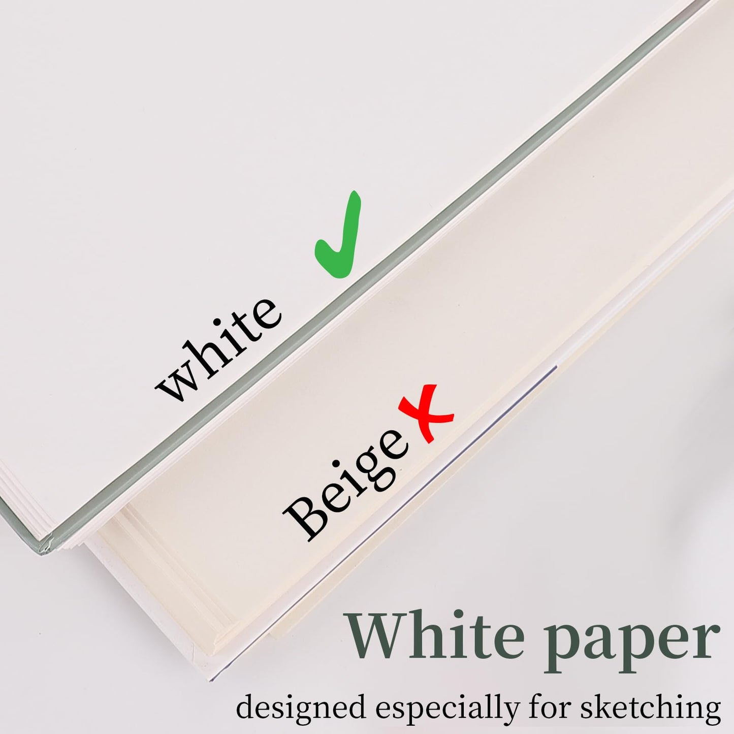 Sketch Book 9x12, Drawing Paper Pad,100 Sheets, Top Spiral Sketch Pad, 68lb/100gsm Sketchbook for Kids, Art Supplies for Adults, White.