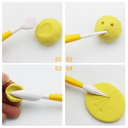 9 Pieces Clay Sculpting Tools, Plastic Modeling Clay Tools for Kids，Double-Head Plastic Ceramic Pottery Tool Kit,Crafts Clay Modeling DIY Kit Cook Decorating Tools for Shaping and Sculpting