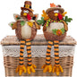 2-Pack Handmade Fall Gnomes - 6-inch Thanksgiving Tabletop Decor for Mantel, Centerpiece, and Holiday Home Decor