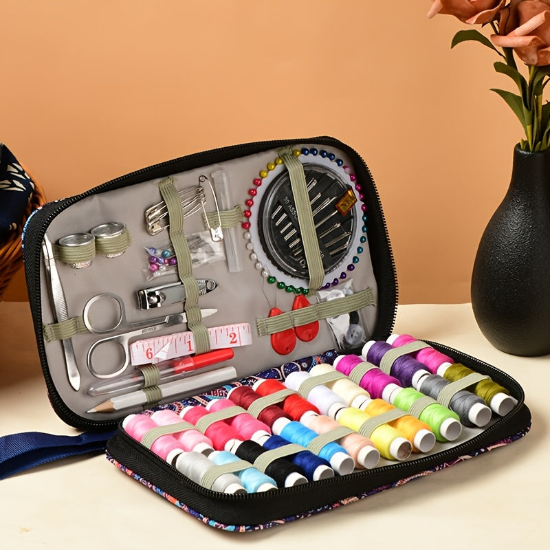 100pcs Sewing Kit with Accessories, 24 Color Threads for Small Repairs
