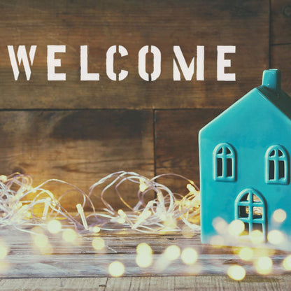 Painting Stencil Set, 1 inch Plastic Letters and Numbers Interlocking Stencil Kit 138 Pieces, Black