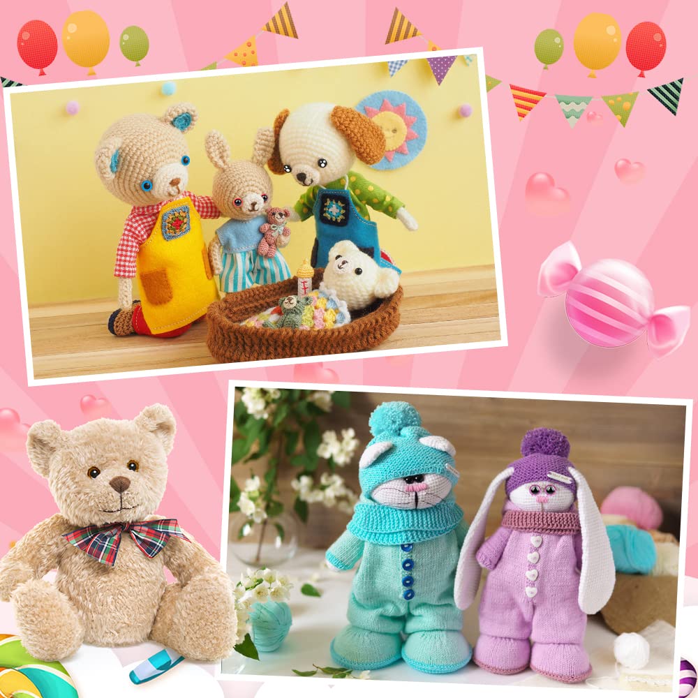 700PCS Safety Eyes for Crochet,6-22mmColorful Glitter Noses with Washers Stuffed Animals Amigurumi Craft Doll Making Teddy Bear Toy