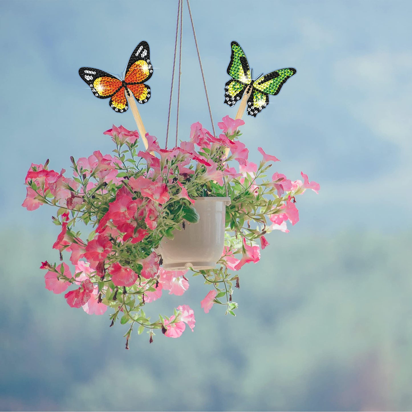 8 Pcs Butterfly Diamond Painting Kits, Diamond Art Kits for Garden Decor, Butterfly Stakes Diamond Art Kits for Adults, Crafts for Adults