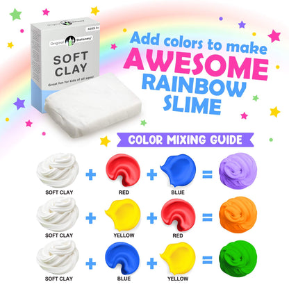 Original Stationery Soft Clay for Slime Making, Versatile Slime Add Ins, Moldable Modeling Clay Slime for Art & Easter Craft for Kids, Add to Glue and Shaving Foam to Make Butter Slime- 230 g/ 8.1 oz