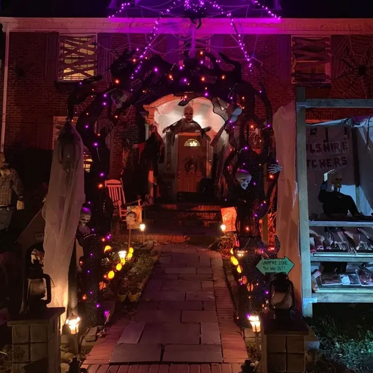 Purple and Orange Halloween Lights, 20FT 100 Count Incandescent Mini String Lights, Waterproof Halloween Decorations for Outdoor Indoor Patio Home Party Garden Yard Decor