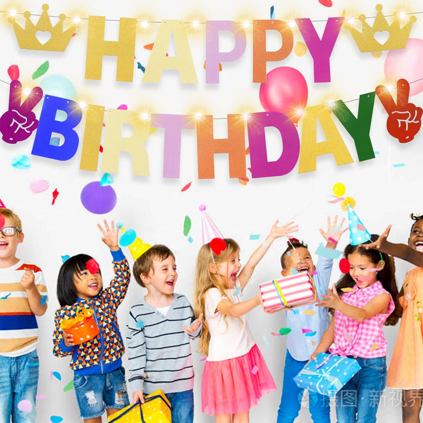 167Pcs DIY Glitter Customizable Banner Kit Custom Banner Happy Birthday Letter Banners Including Personalized Banner Decor for Christmas Baby Shower Birthday Party Decorations Supplies(Glitter Gold