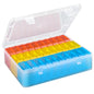 Bead Organizer Box(Red,Yellow,Blue), 31Pcs Small Bead Organizers and Storage Plastic Cases Mini Clear Containers Boxes with Hinged Lid and Rectangle for Bracelet Making DIY Jewelry Craft