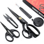 9 Inch Fabric Scissors Tailor Sewing Shears for Fabric Cutting Heavy Duty Tailor Scissors for Quilting Sewing and Dressmaking with Tape Measure, Thread Snips, Seam Rippers (Black, Classic Style)