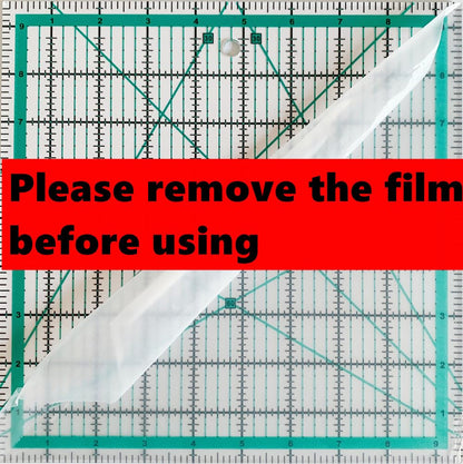 Quilting Rulers,4 Square Quilting Templates(4.5"X4.5", 6"X6", 9.5"X9.5", 12.5"X12.5"),Acrylic Fabric Cutting Ruler with Non-Slip Rings for Sewing