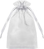 100PCS Sheer Organza Bags - White Wedding Favor With Drawstring, 4x6 Inches Jewelry Gift for Party, Festival, Makeup