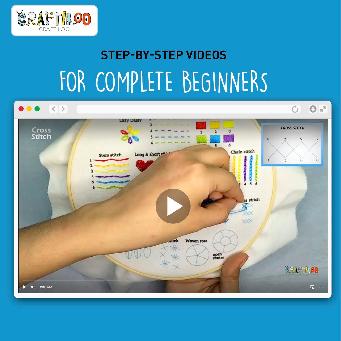 Embroidery Kit for Beginners Cross Stitch Kits for Beginners Embroidery Kits for Adults Cross Stitch kit Beginner Embroidery kit for Adults Cat