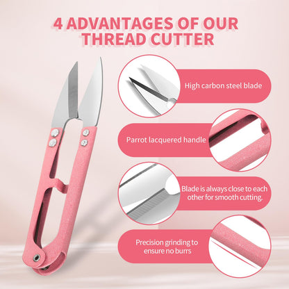 3PCS Thread Snips, High-Carbon Steel Thread Cutter, 4.25inch Yarn Scissors for Sewing, Quilting, Knitting, DIY, Jewelry Making, Bonsai Bud and Leaves Pruning.