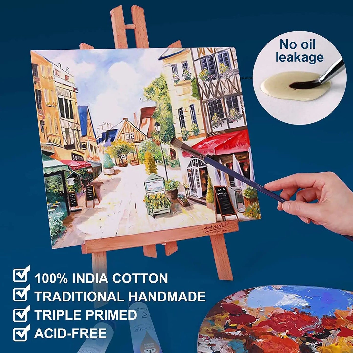 Canvases for Painting 8x10 Inch 12-Pack, 10 oz Primed 100% Cotton White Blank Canvas Boards for Painting, Art Supplies Paint Canvas Panels for Acrylic Oil Watercolor Tempera Paints