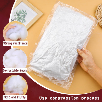 5.29oz/150g Polyfill Stuffing Fiber Fill, White Premium Fiberfill Stuffing for Craft, High Resilience Crochet Stuffing, Stuffing for Stuffed Animals, Cotton Batting, Recyclable