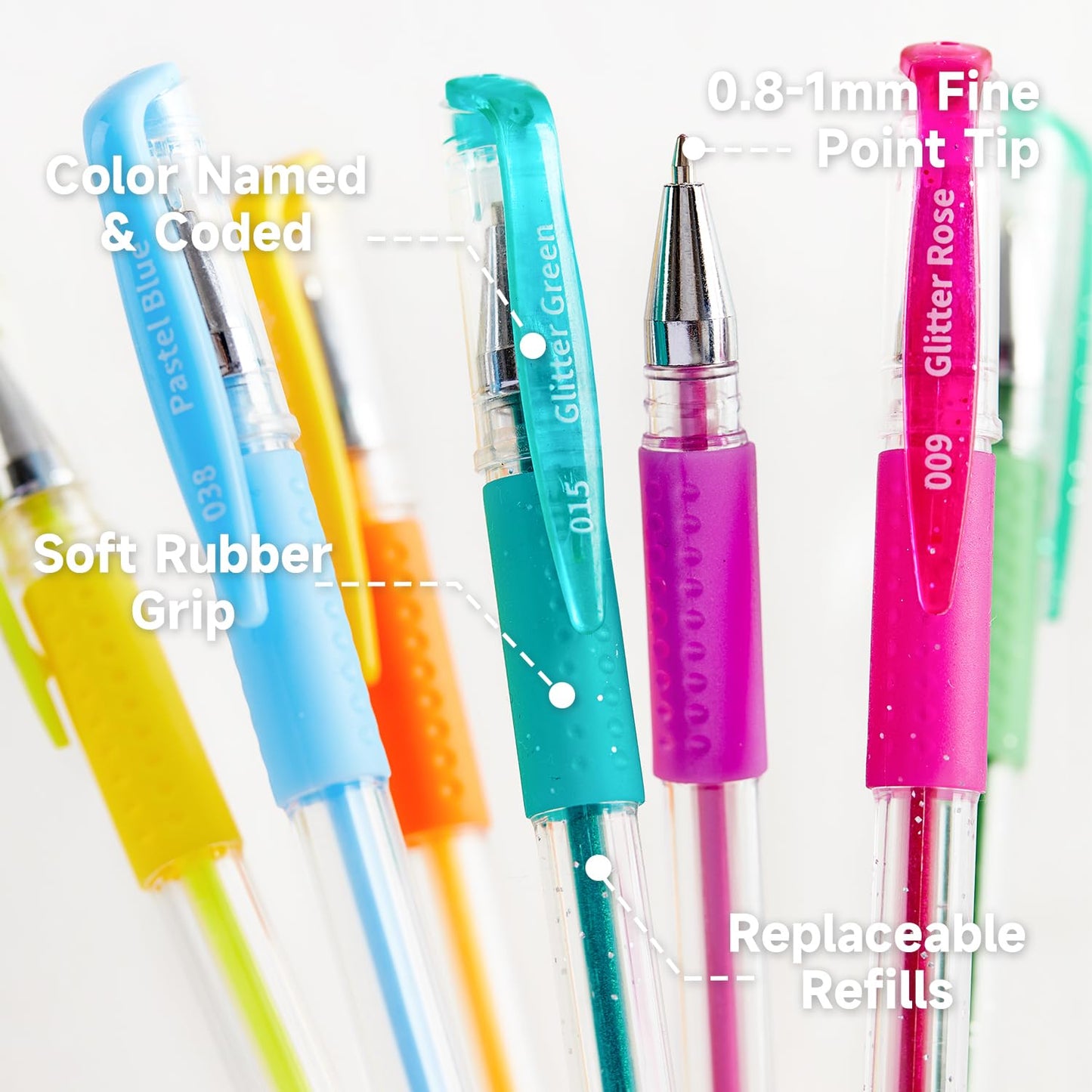 Gel Pens, 120 Pack Gel Pen Set 60 Colored Gel Pen with 60 Refills for Adults Coloring Books Drawing Doodling Crafts Scrapbooking Journaling