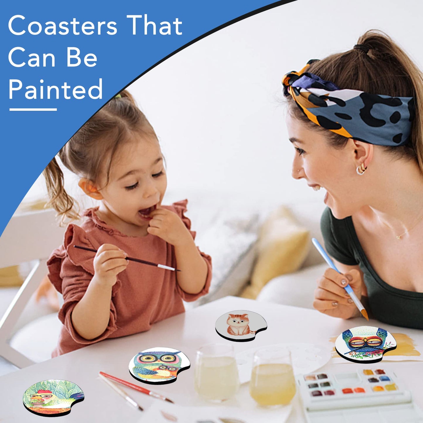 150 PCS Sublimation Blank Car Coasters, 2.75 in Circular Opening Blank Sublimation Coasters for Thermal Sublimation DIY Crafts, Car Coasters.