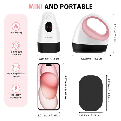 Mini Heat Press, Heat Transfer Machine, Constant Temp Control, Insulated Safety Base, Fits for Crafts, T-Shirt, Hat, Cap, Pillows(White Pink)