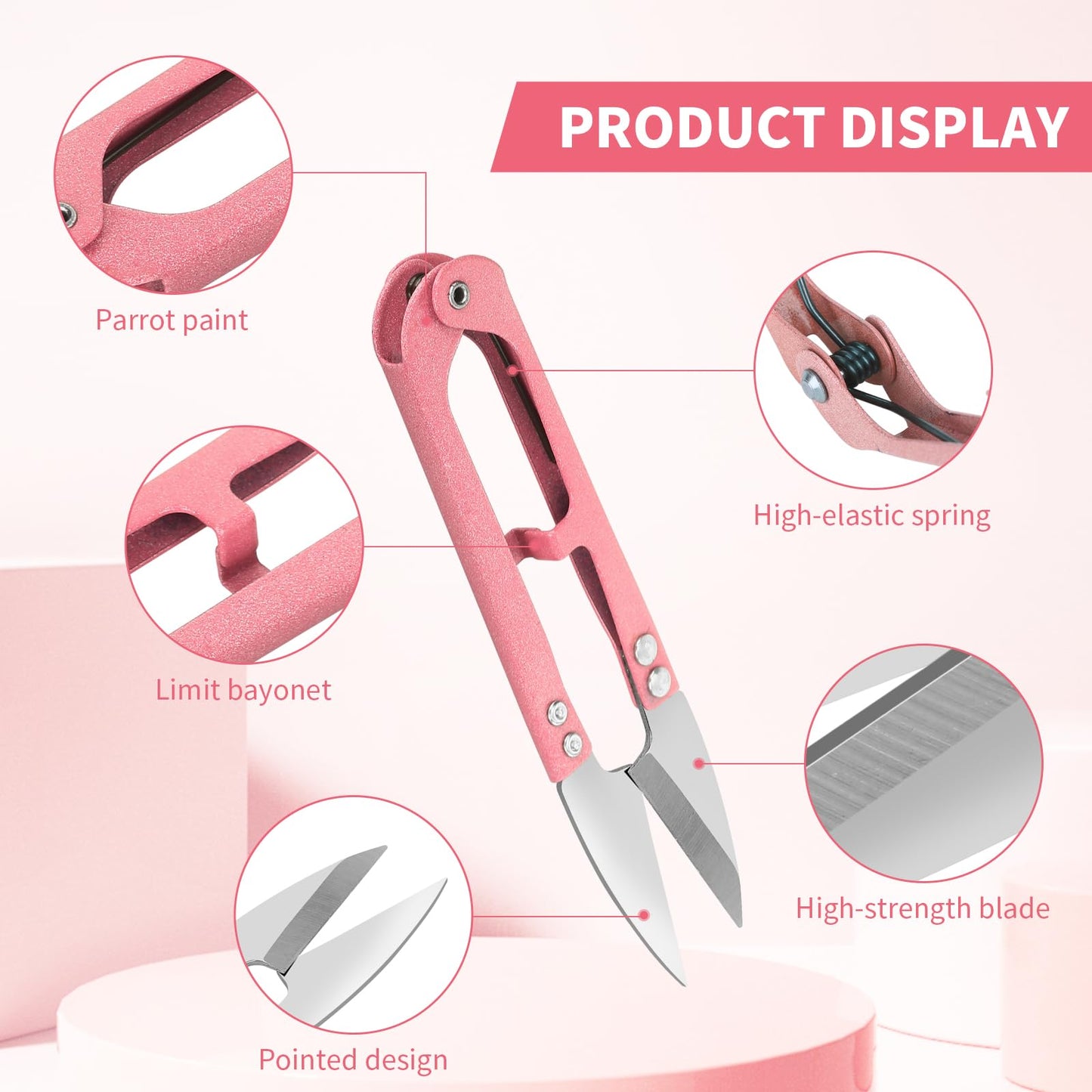 3PCS Thread Snips, High-Carbon Steel Thread Cutter, 4.25inch Yarn Scissors for Sewing, Quilting, Knitting, DIY, Jewelry Making, Bonsai Bud and Leaves Pruning.