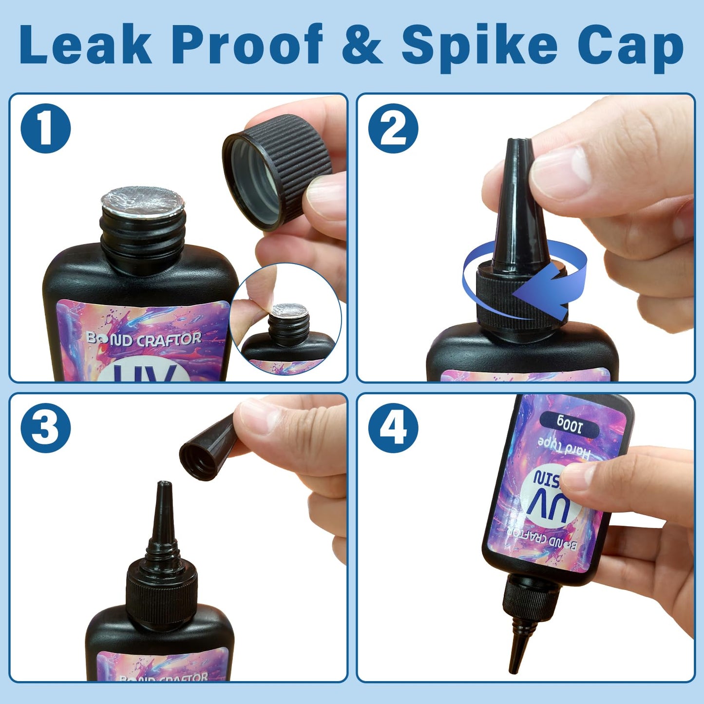 Craftor UV Resin 300g, Fast Curing Clear Epoxy Resin Hard Type for Jewelry Making, Craft, DIY