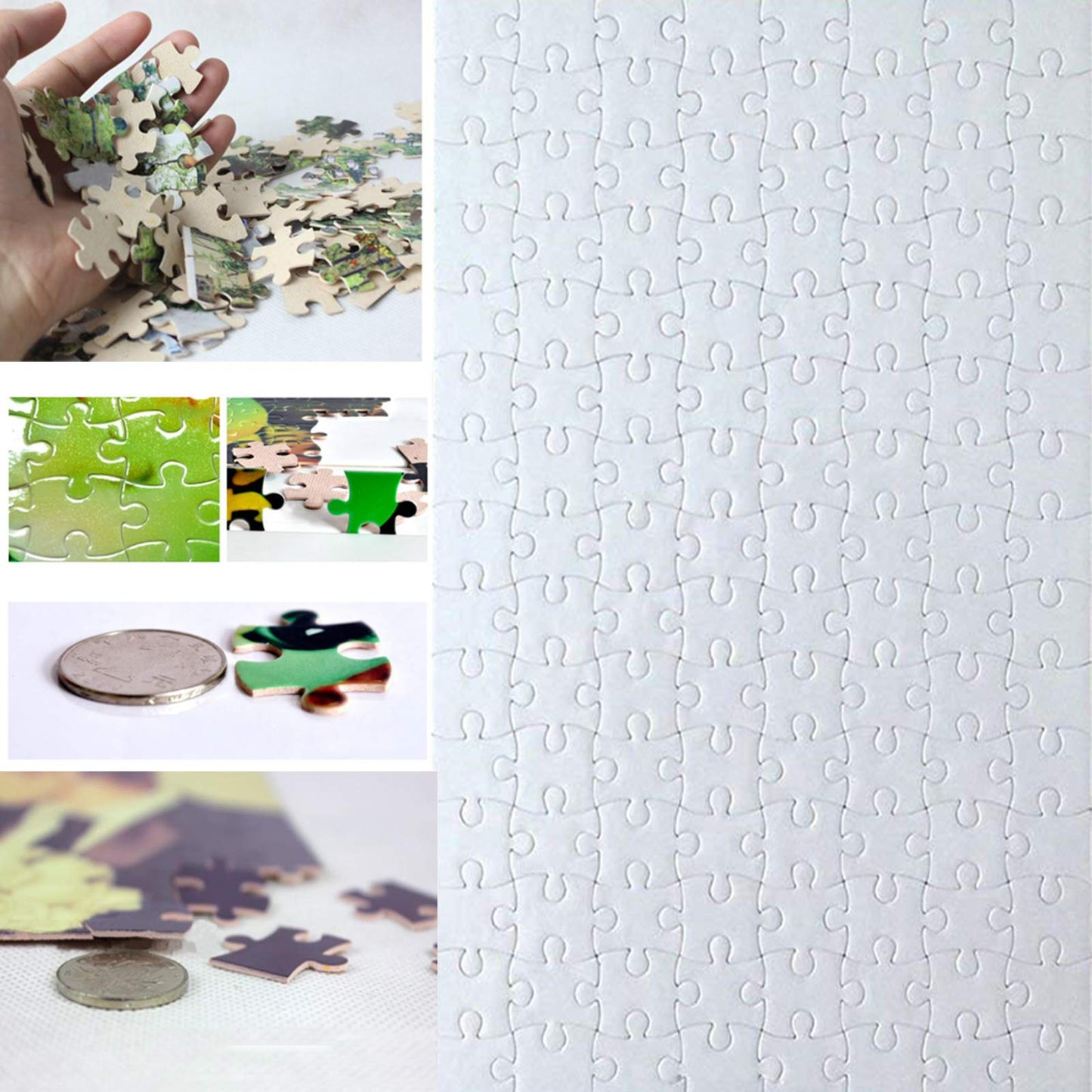 10 Sets Blank Sublimation A4 Jigsaw Puzzles with 120 Pieces - DIY Heat Press Transfer Crafts - Wholesale DIY Thermal Transfer Pearl Puzzles