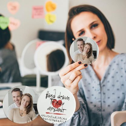 Sublimation Ceramic Ornaments - Bulk White Round Porcelain Ornament Blanks for Heat Press Printing - Personalized Xmas Tree Keepsake Crafts Gift