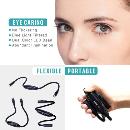 Lightweight Neck Reading Light - 3 Colors, 9 Brightness Levels. Rechargeable & Hand - Free. for Reading in Bed, Knitting, Crocheting, Sewing & Crafts, with Long - Lasting and Portable Design