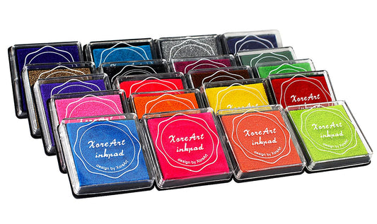 Finger Washable Ink Pads for Kids, Non-Toxic, 20 Color DIY Rainbow Craft Ink Pads for Rubber Stamps, Paper, Wood Fabric, Best Gift for Kids (Pack of 20)