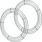 2 Pieces 14 inch Metal Wire Wreath Form Frame Dark Green Ring for Fall Festival and Halloween Decoration Door