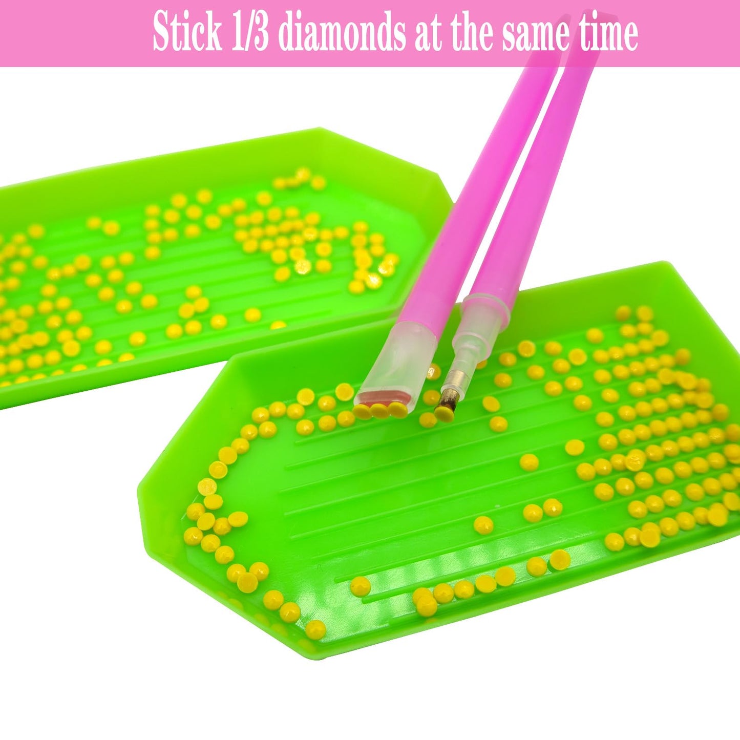 39PCS Diamond Art Painting Tools and Accessories Kits, with 12 Plastic Trays, 22pcs Glue Clay, 5 Pens, DIY Accessories