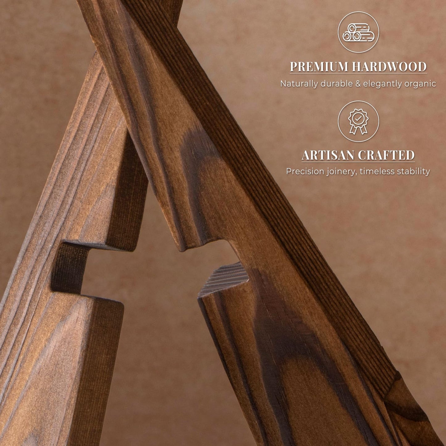 Plate Stand for Display - 6.5 Inch Plate Holder Display Stand, Wooden Picture Frame Holder, Decorative Table Top Easels