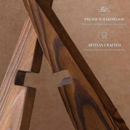 Plate Stand for Display - 6.5 Inch Plate Holder Display Stand, Wooden Picture Frame Holder, Decorative Table Top Easels